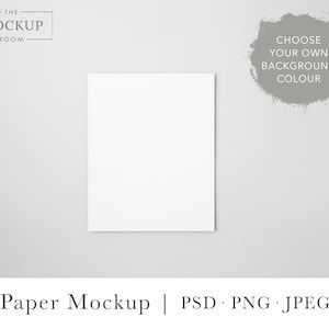 Maqueta de papel / Maqueta de póster / Maqueta de papel plano / Maqueta de papel vertical / Maqueta de papel / Maqueta de papel artístico / Retrato de maqueta de papel