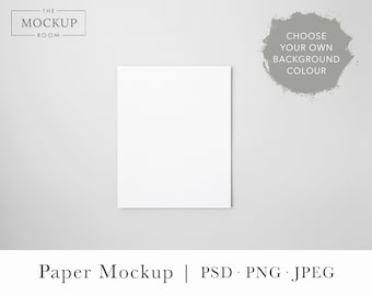 Paper Mockup | Poster Mockup | Flat Lay Paper Mock Up | Vertical Paper Mockup | Paper Mock up | Art Paper Mockup | Paper Mockup Portrait