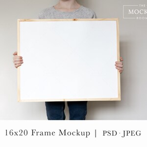 Thin Wood Frame Mockup | Wood Frame Mockup | 16x20 Frame Mockup | Horizontal Frame Mockup | Artwork Mockup | Frame Mock up | Mockup For Art