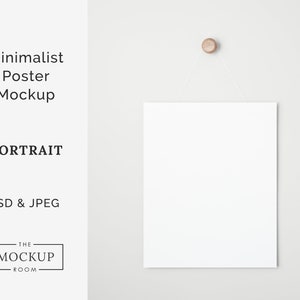 Retrato de maqueta de póster minimalista, maqueta de póster escandinavo, maqueta de póster, maqueta mínima, maqueta de papel de arte, maqueta de póster de perilla de puerta