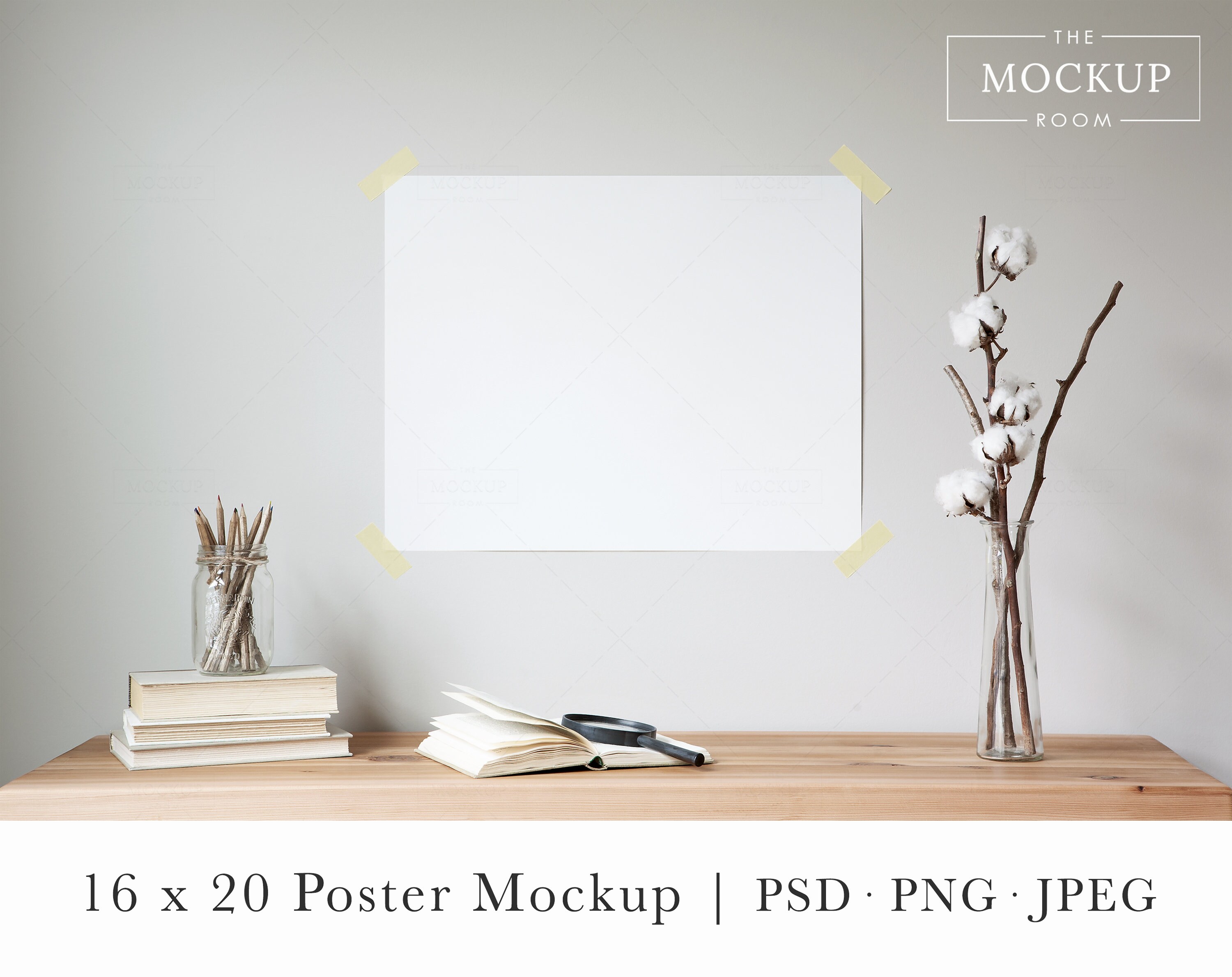 16x20 Poster Mockup Horizontal Poster Mockup Rustic | Etsy