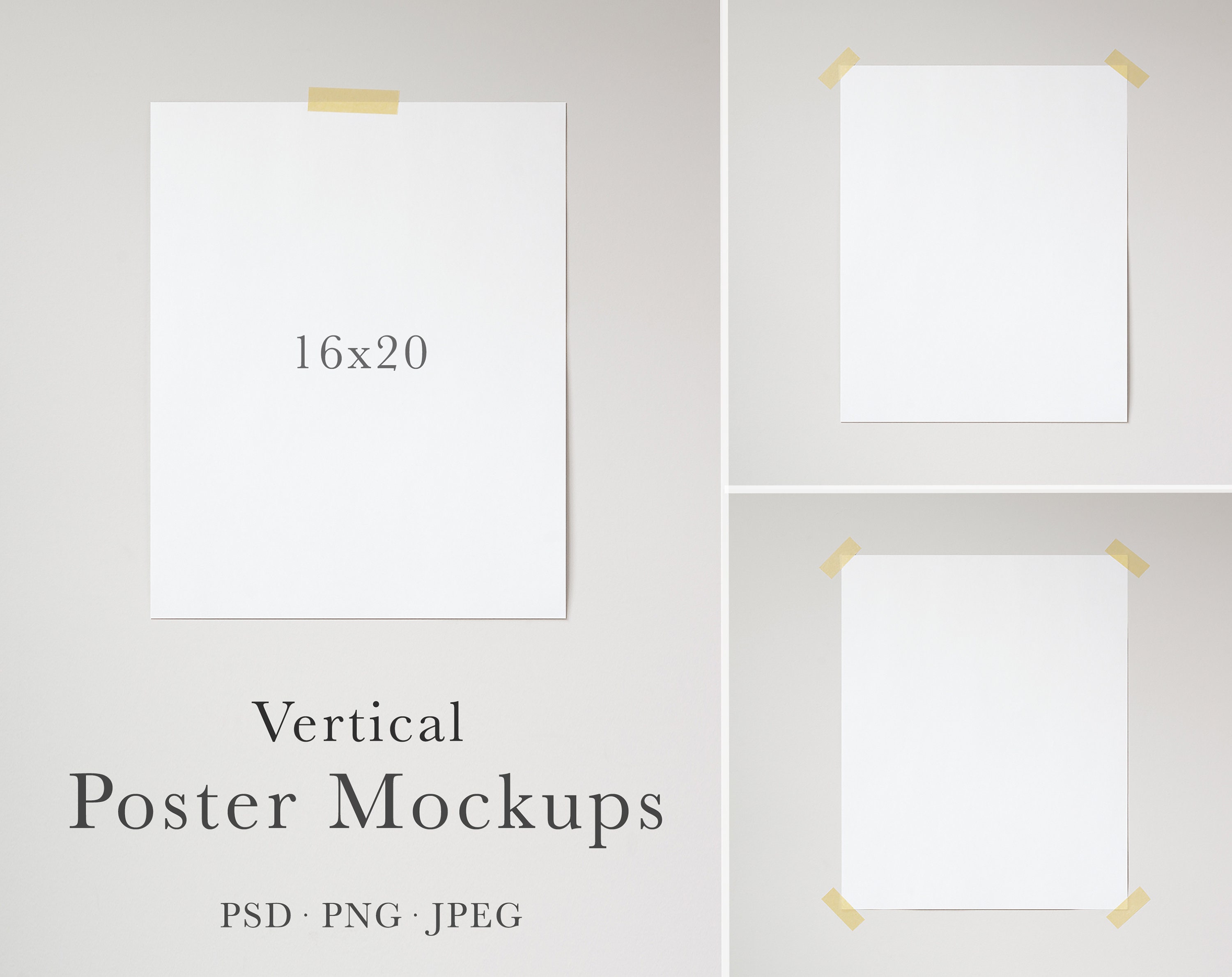 Poster Mockup 16x20 Poster Mock up Taped Poster Mockup - Etsy Canada