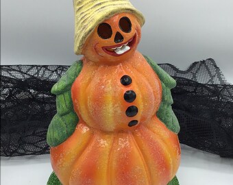 Vintage Halloween Jack O Lantern Witch Hat Old Collectible Cut Out ...