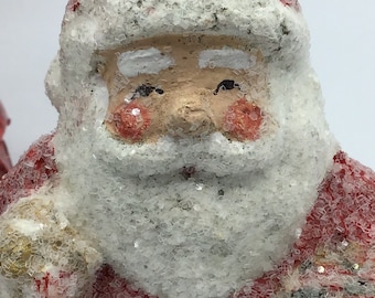 Santa Gift Giving By Teena Flanner OOAK Pulp Paper Mache Santa