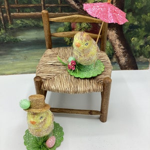 Party Chicks Paper Mache Collectible’s Handmade Spring Decoration Easter Decoration