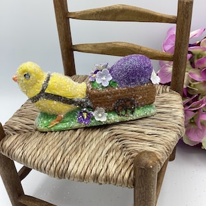Spring Chick Easter Collectible Paper Mache OOAK