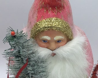 Ino Schaller Paper Mache Santa Candy Container Designed by Christopher Radco