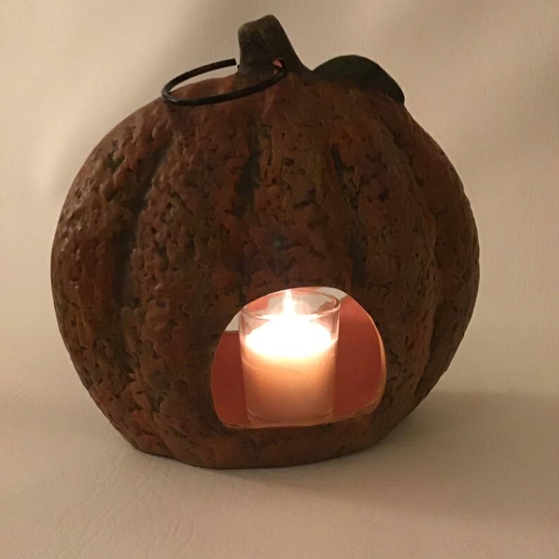 Terra Cotta Jack O Lantern Etsy