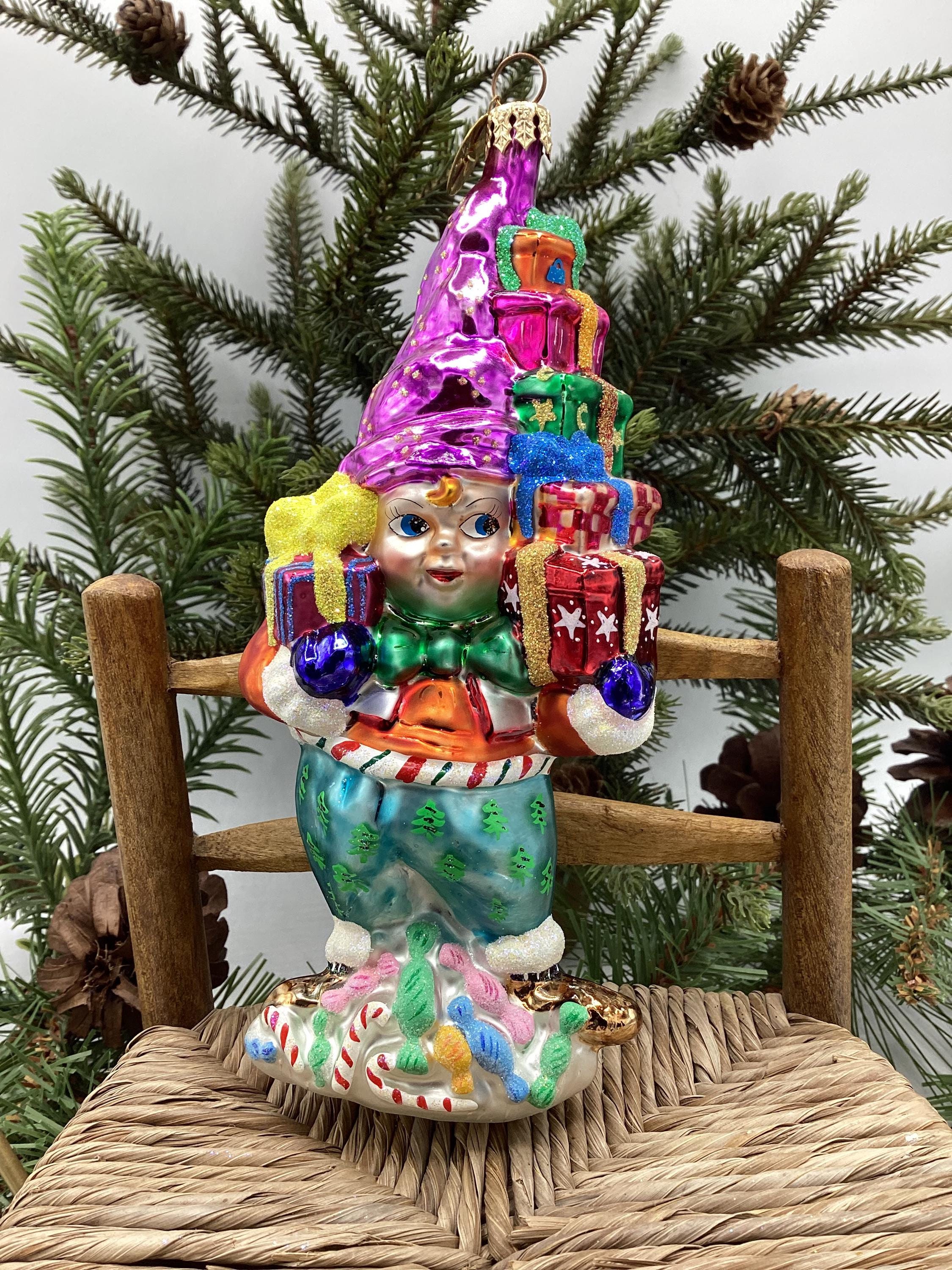 Vintage Christopher Radko “elf With Packages” Handblown European