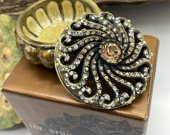 Jay Strongwater Enameled Trinket Box Swarovski Crystals - Etsy