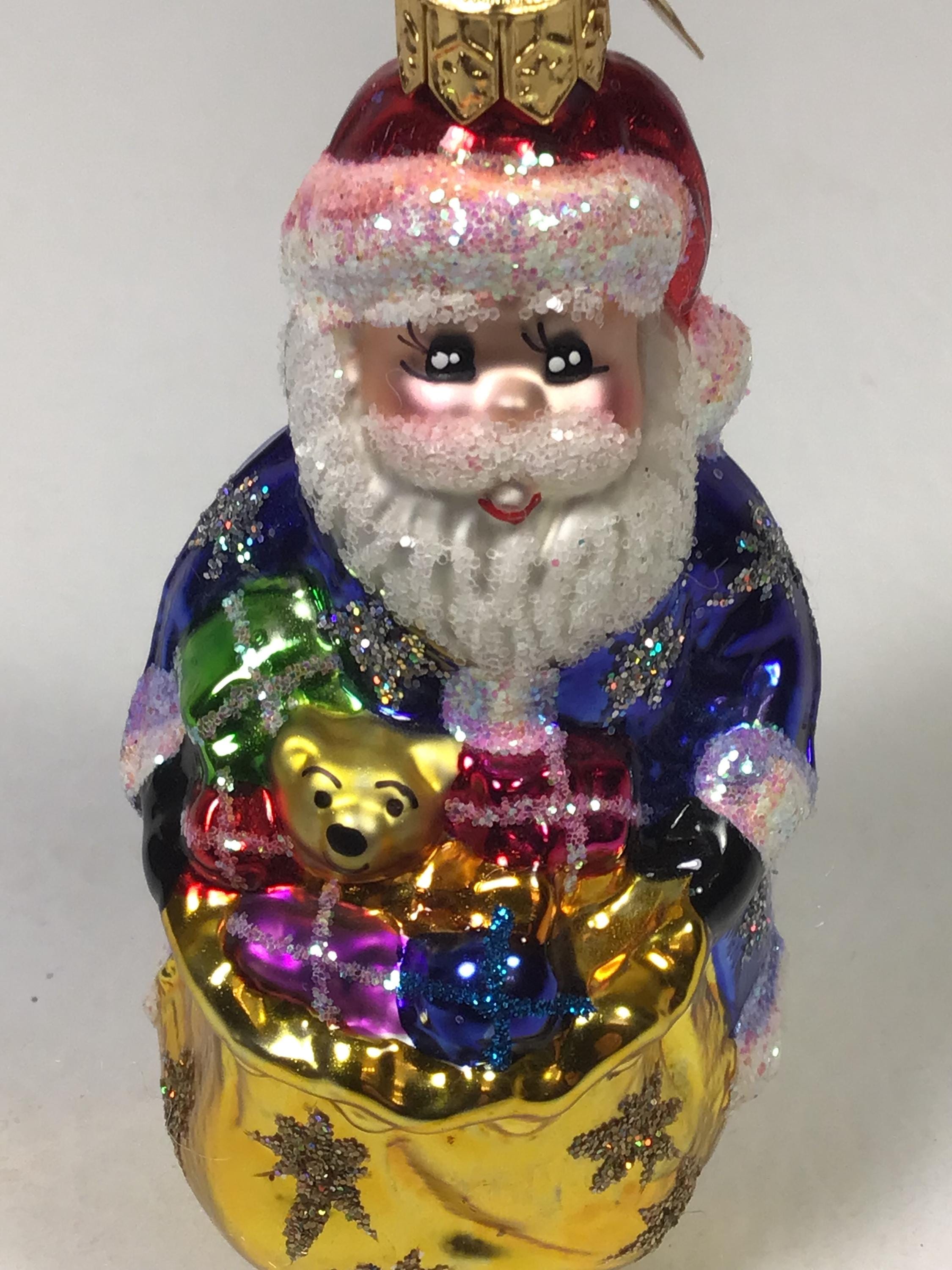 クリストファー・ラドコ ヴィンテージサンタとプレゼントの袋 手吹き