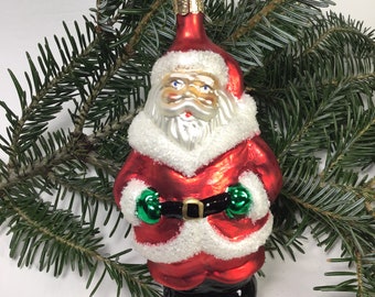 Vintage Classic Santa Blown Glass Ornament by Inge’s of Germany