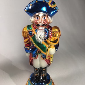 Christopher Radko Vintage “Colonel Cavalier”  Mouth Blown Glass Ornament
