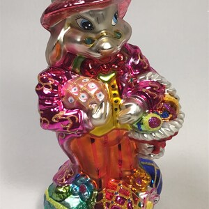 Christopher Radko Vintage “Dapper Hare Jr” Easter, Spring Christmas Blown Glass Ornament
