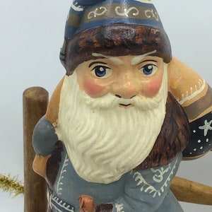 Vaillancourt Vintage “Woodland Santa with Walking Stick” Collectible Chalkware
