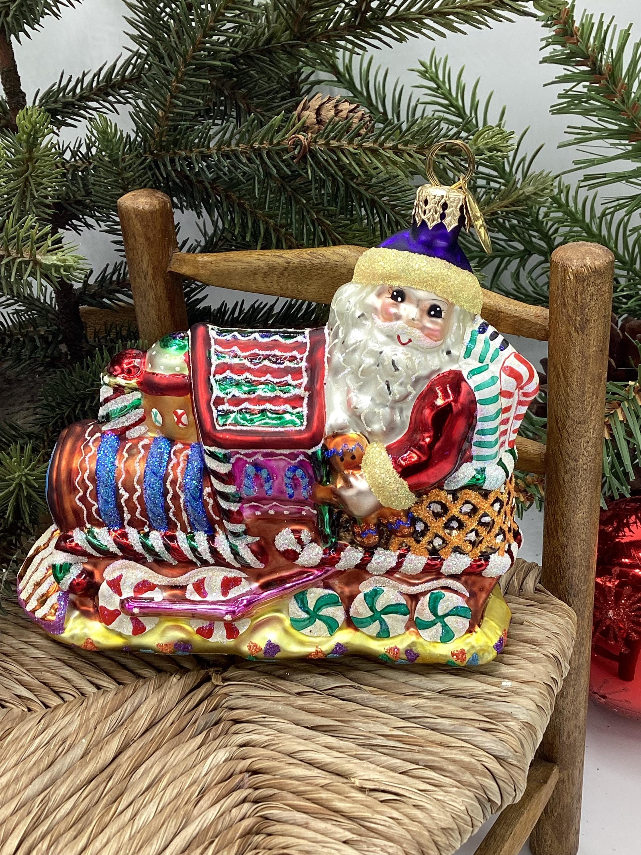 Vintage Christopher Radko “candyland Junction” Santa Handblown