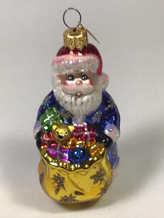 クリストファー・ラドコ ヴィンテージサンタとプレゼントの袋 手吹き