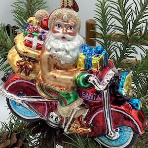 Christopher Radko Vintage “Buckskin Biker” Handblown European Glass Ornament