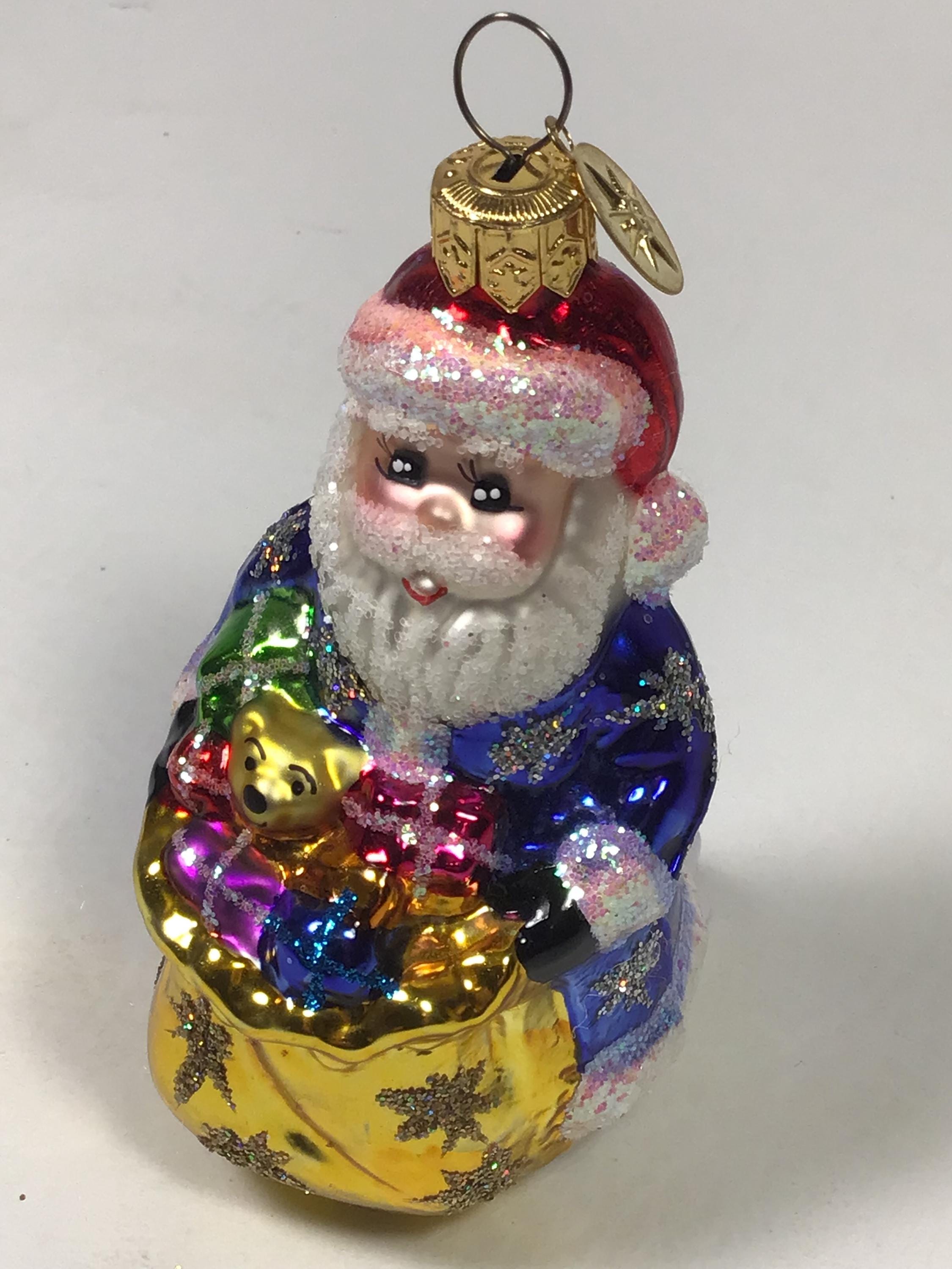 クリストファー・ラドコ ヴィンテージサンタとプレゼントの袋 手吹き