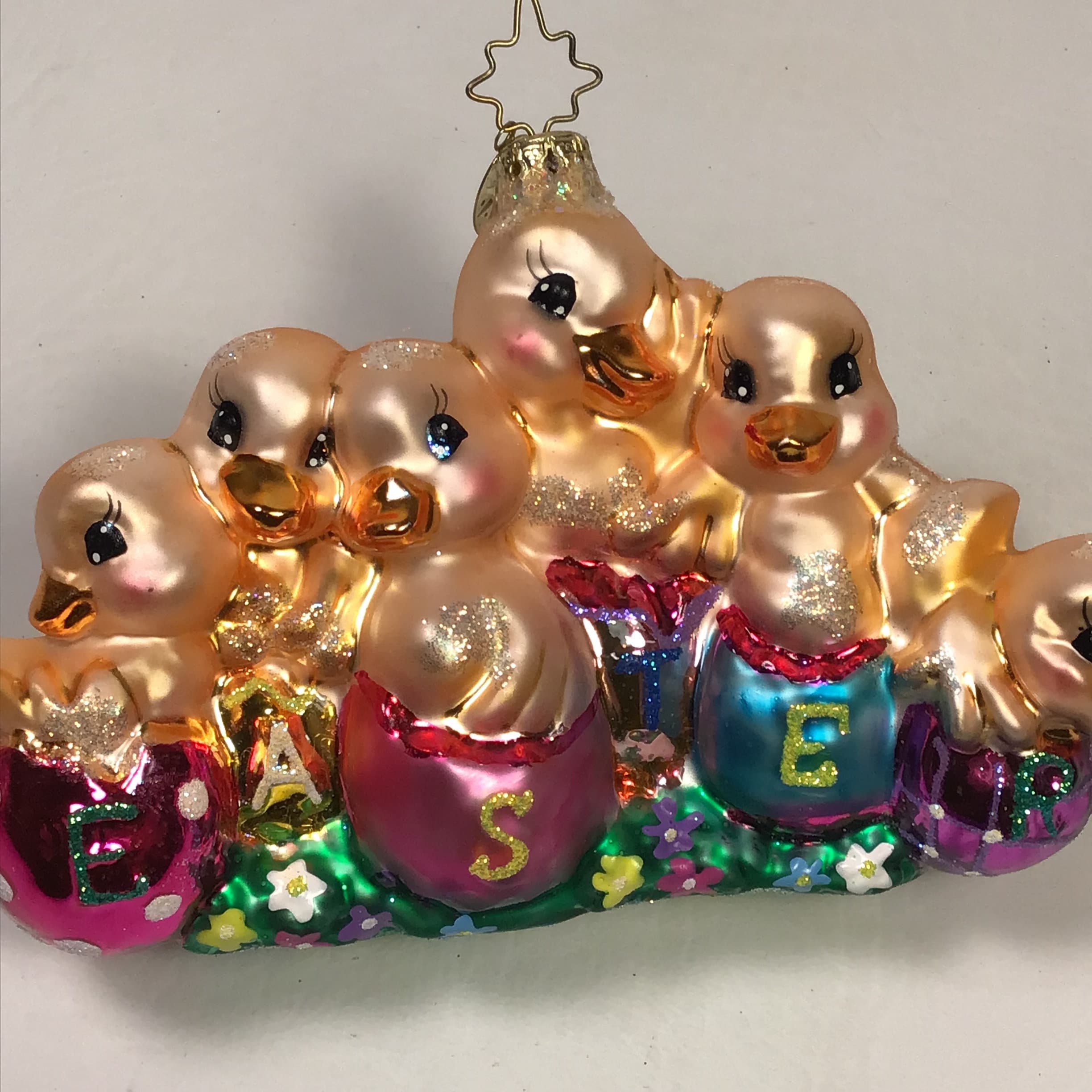 Vintage Christopher Radko “easter Parade” Handblown Glass Ornament