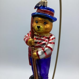 Christopher Radko Vintage “Viva Venecia” Handblown Glass Ornament One of the International Bears