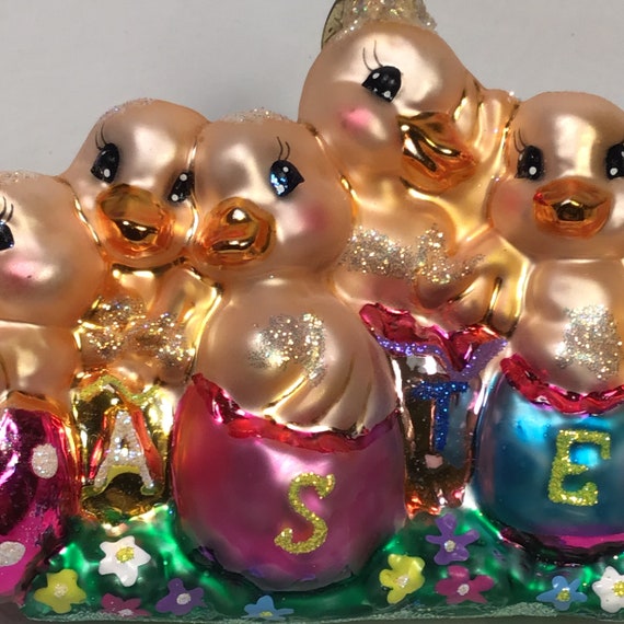 Vintage Christopher Radko “easter Parade” Handblown Glass Ornament