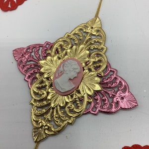 Valentine Be Mine Valentine Ornament Vintage Dresden Foil Trims
