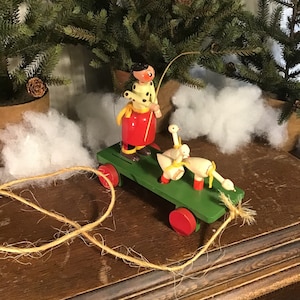 Nostalgic Handmade Vintage Wooden Pull Toy  Goose Tender