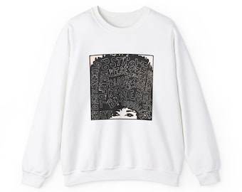 Black Empowerment Crewneck Sweatshirt, Cozy Gift, Unisex Style, Streetwear Fashion, Casual Layering