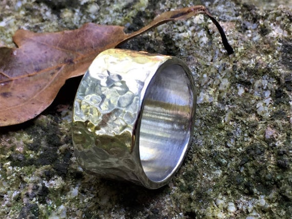hammered coin ring