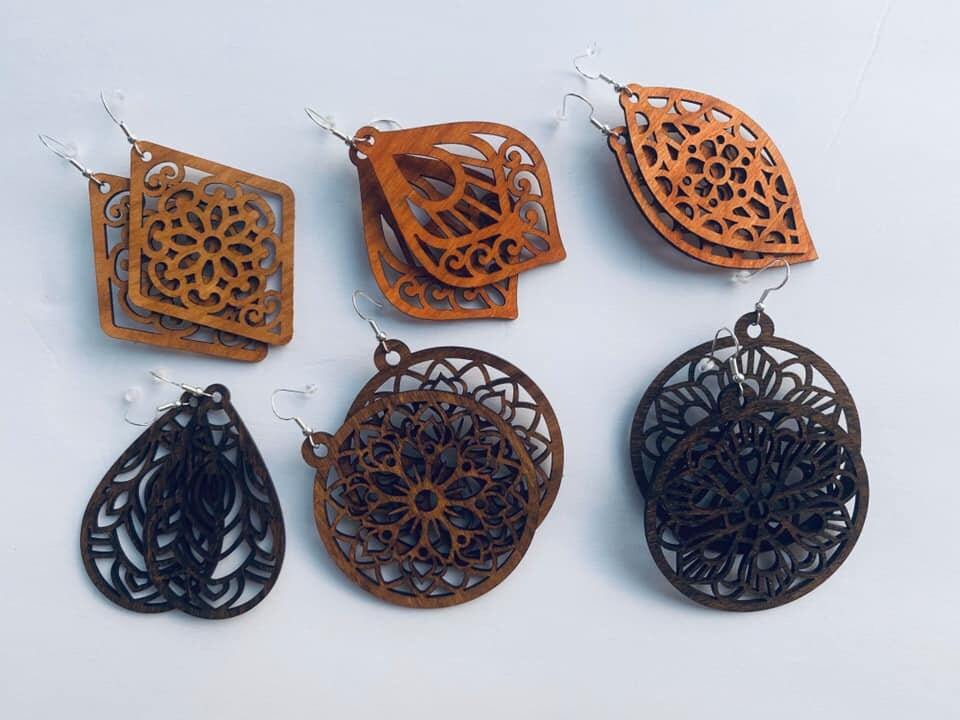 Download Mandala Earring Svg File Etsy
