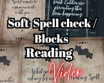 Soft Spell check Reading for Blocks etc