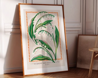 May Birth Month Flower Wall Art - Water Lily Floral Print, Birthday Gift for Her. Home Decor for Gallery Wall