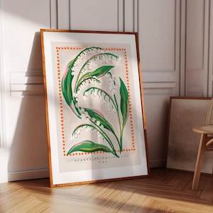 Blumen-Wandkunst zum Geburtsmonat Mai – Seerosen-Blumendruck, Geburtstagsgeschenk für Sie. Wohndekoration für die Galeriewand