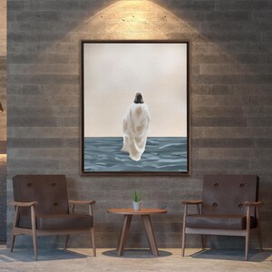 Jesus Walks~Framed Canvas Print