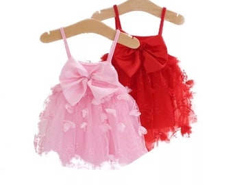 Valentine's Day dress / baby girl Valentine/ My First Valentine's day dress/ baby 1st Valentines Day dress / girl's Valentines Day dress