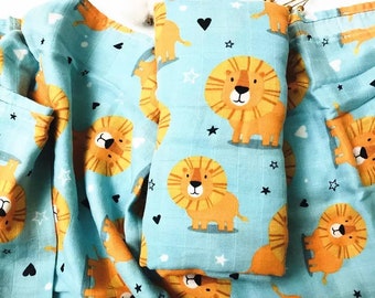 lion swaddle blanket