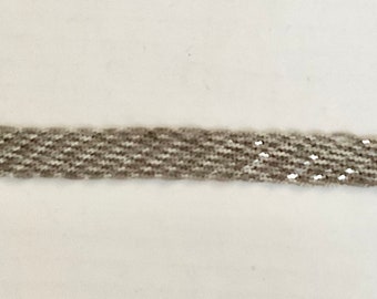 Vintage 90s Bracelet Braided Silver 7 1/2”