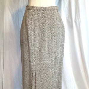 Vintage Christian Dior Skirt Brown Midi Wool S/M