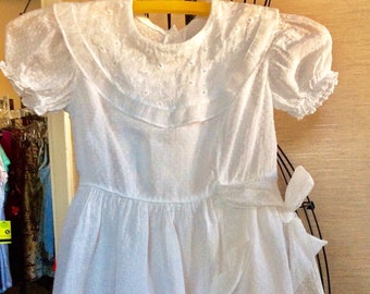 Vintage 40s Dress and Slip Girls Party Wedding 3T 4T