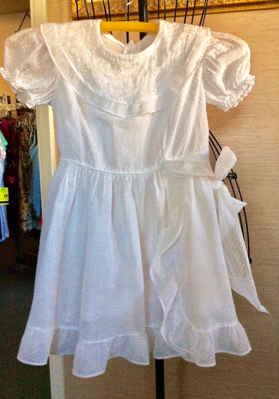 Vintage 40s Dress and Slip Girls Party Wedding 3T 