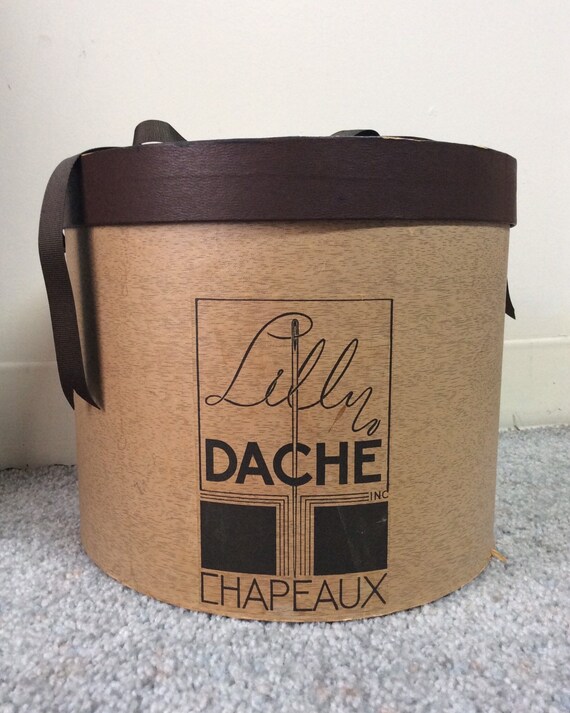 Vintage 30s 40s Lilly Dache Hat Box