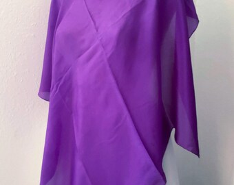 Vintage 50s Silk Scarf Purple 30”