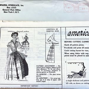 Vintage 50s Spadea Syndicate Patterns Simonetta Italy American Designers 1148 Dress 14