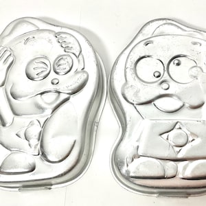 Vintage 60s Rare Japanese Manga & Anime Characters Umeboshi Denka Ice Pop Molds 2pcs bild 1
