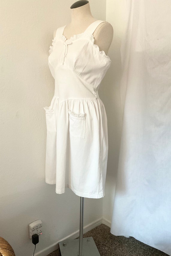 Vintage 30s Dress Cotton Day Dress S/M