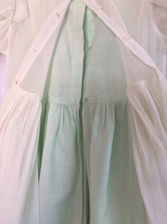 Antique 1800s Victorian Baby Christening Gown Org… - image 9