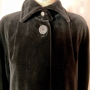 Vintage 50s Swing Coat Velvet Cotton S/M