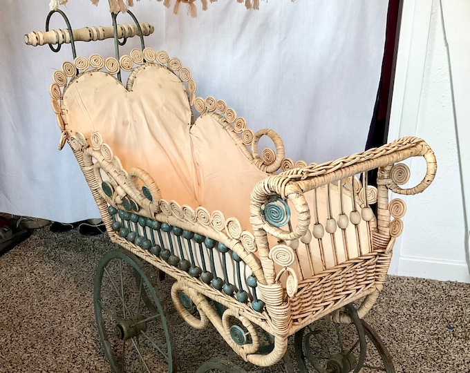 Antique Victorian Doll Stroller Carriage Pram Etsy