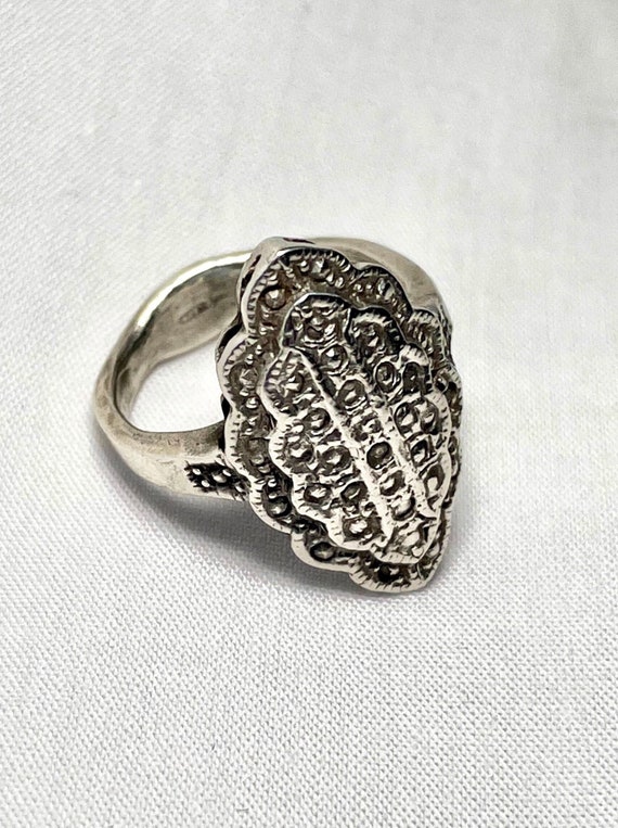 Antique 1900s Ring Edwardian Art Nouveau Sterling 